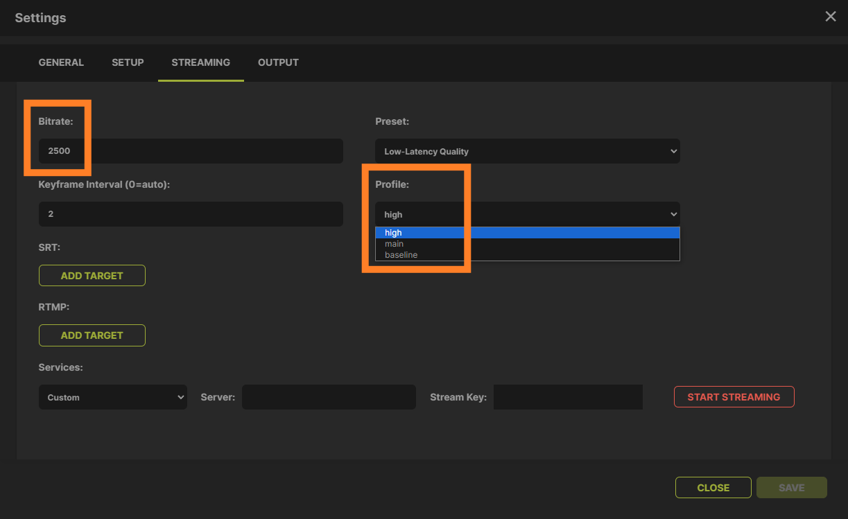 Configuring your stream settings – Quicklink Knowledge Base