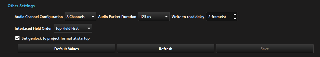Other Settings on the More Settings tab